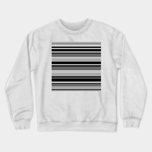 Mixed Stripes Pattern Monochrome Crewneck Sweatshirt by NataliePaskell